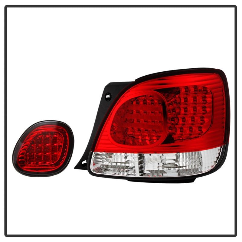 Spyder Lexus GS 300/400 98-05 LED Tail Lights Red Clear ALT-YD