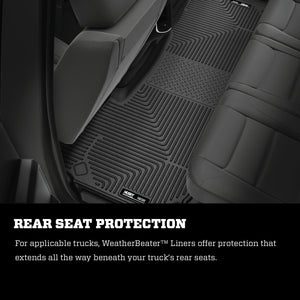 Husky Liners 2019 Ram 1500 Crew Cab WeatherBeater Black Front Row Floor Liners