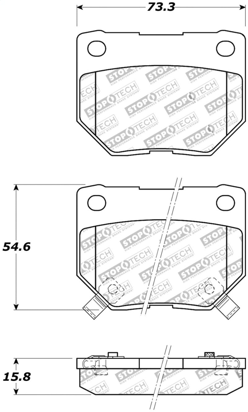 StopTech Street Touring 06-07 WRX Rear Brake Pads