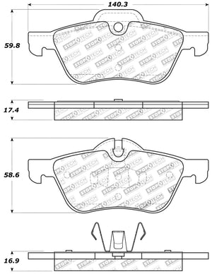 StopTech Performance 02-06 Mini Front Brake Pads