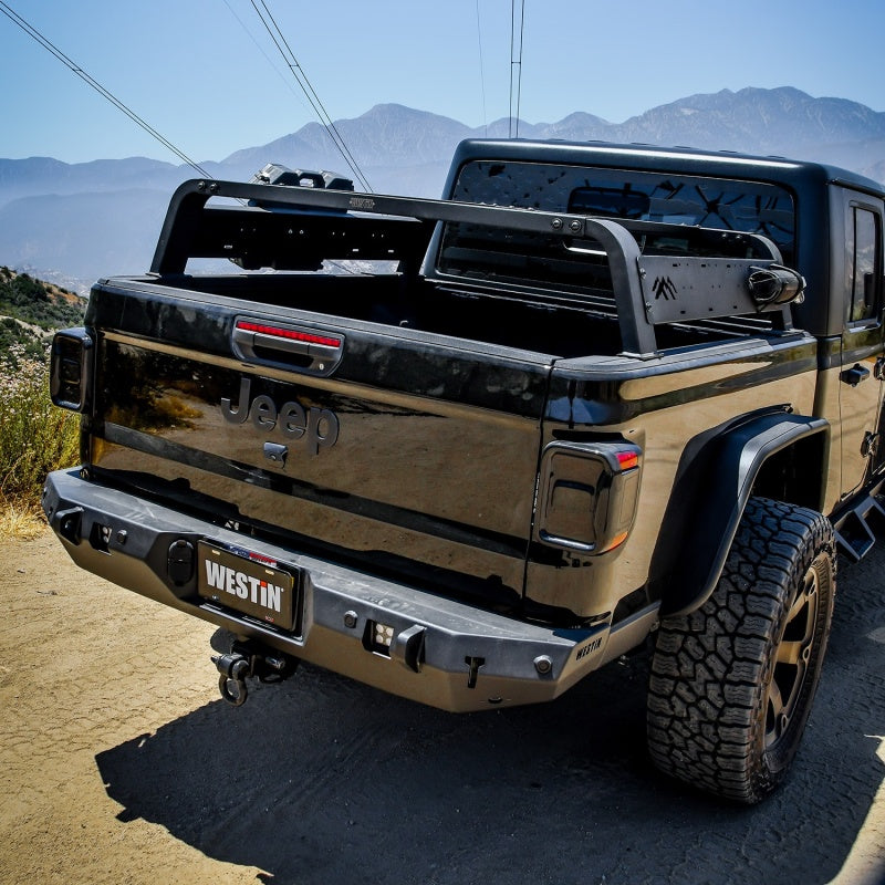 Westin 2021 Jeep Gladiator Overland Cargo Rack - Textured Black