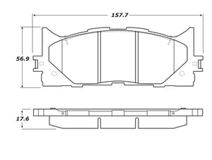 StopTech Street Touring 16-17 Toyota Camry Front Brake Pads