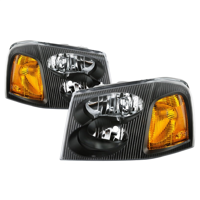 xTune 02-09 GMC Envoy OEM Style Headlights - Black (HD-JH-GEN02-AM